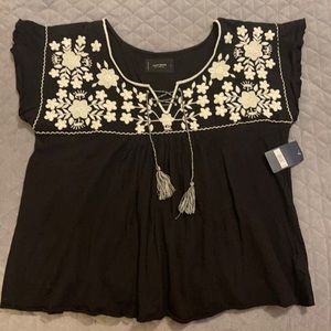 NWT Lucky Brand Short Sleeve Blouse